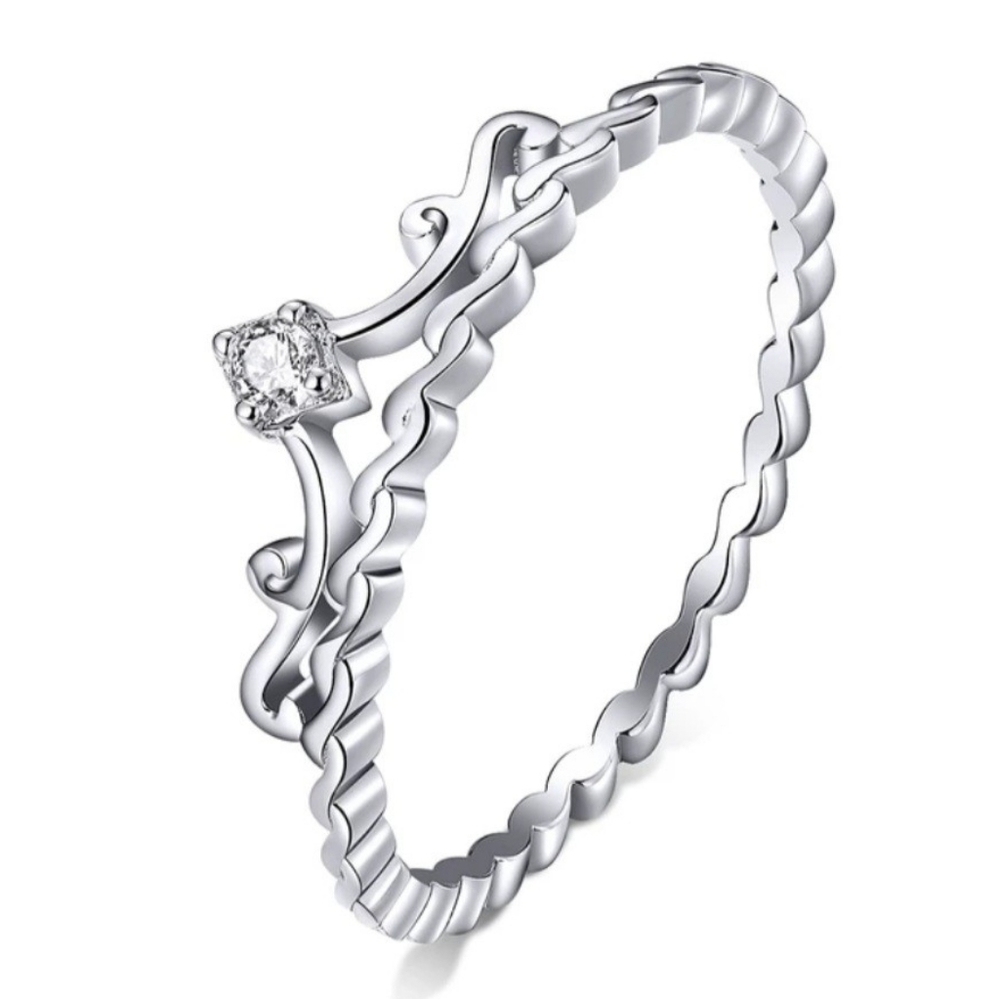 925 Sterling Silver Royal Crown Cubic Zirconia